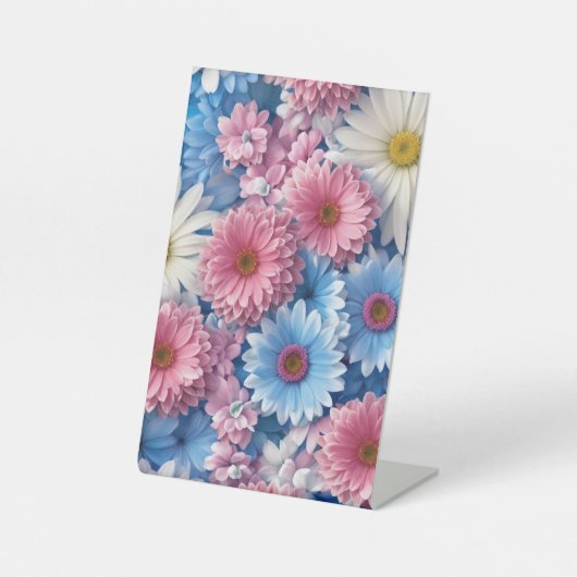 Signe De Table fleurs design palstique (Recto)