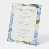 Signe De Table Fleurs d'Hydrangea Bleues Roses Blanches Bar de Ma (Recto)