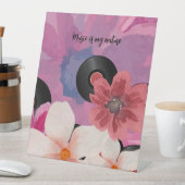 Signe De Table Fleurs et vinyle (In SItu)