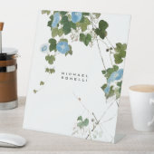 Signe De Table Fleurs Moderne Nom Propre Professionnel (In SItu)