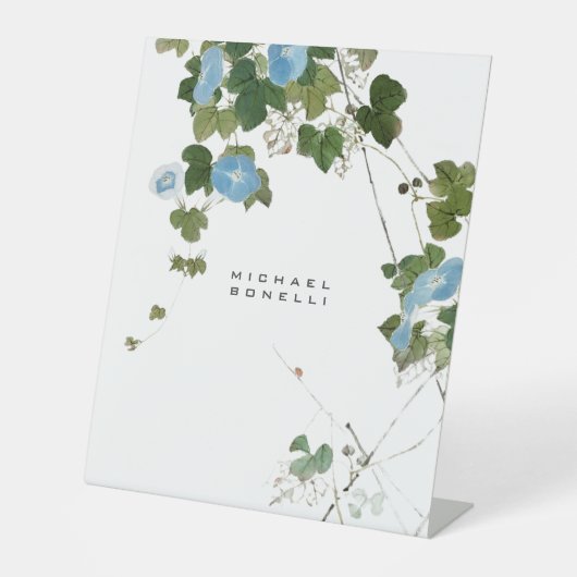 Signe De Table Fleurs Moderne Nom Propre Professionnel (Recto)