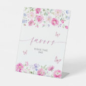 Signe De Table Fleurs Roses Claires Favorisent (Recto)