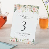 Signe De Table Fleurs roses, Fleurs blanches, Boho, Numéros de ta (In SItu)