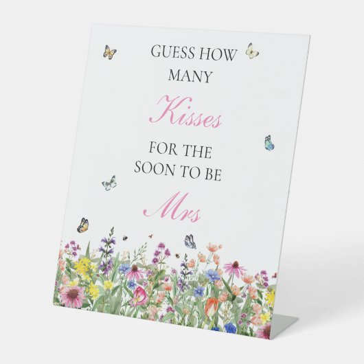 Signe De Table Fleurs sauvages d'été & Papillons Devinez les bais (Recto)