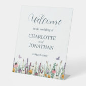 Signe De Table Fleurs sauvages et papillons Mariages (Recto)