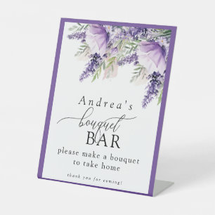 Signe De Table Fleurs violettes de lavande élégantes   Bouquet Ba