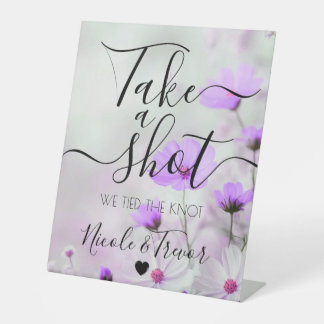 Signe De Table Fleurs Violettes De Licat Calligraphie Prenez Un C