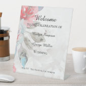 Signe De Table Floral aquarelle fleur sauvage rose mariage (In SItu)