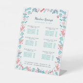 Signe De Table Floral & Foliage Animal de compagnie Empreinte de (Recto)