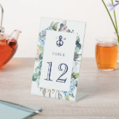 Signe De Table Floral Greenery Marine Ancre Monogramme Mariage (In SItu)