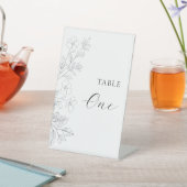 Signe De Table Floral Minimalist Table Number Sign (In SItu)