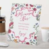 Signe De Table Floral Pink Bow She's Tying the Knot Mimosa Bar (In SItu)
