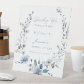 Signe De Table Floral Quelque chose de bleu avant de faire Fête d (In SItu)