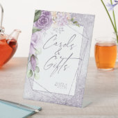 Signe De Table Floral Sparkles Mariage Mauve ID889 (In SItu)