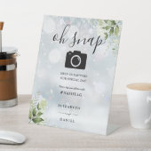 Signe De Table Florales d'hiver Script Oh Snap Photo (In SItu)