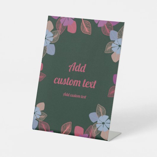 Signe De Table Flore modèle sur mesure (Recto)