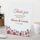 Signe De Table Flores d'aquarelle rétro (In SItu)