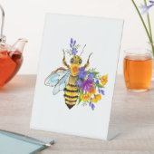 Signe De Table Flower bee with wild plants (In SItu)