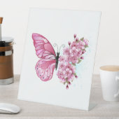 Signe De Table Flower Butterfly (In SItu)