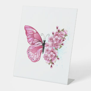 Signe De Table Flower Butterfly
