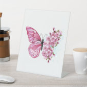 Signe De Table Flower Butterfly (In SItu)