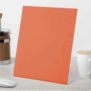 Signe De Table Fond uni orange vif