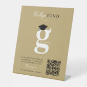 Signe De Table Fonds de fin d'études classique Monogram Or 'G' (Recto)