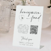 Signe De Table Fonds Lune de Miel QR Code Mariage Réception