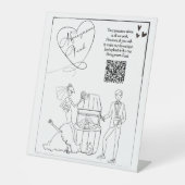 Signe De Table Fonds Lune de miel Signer Mariage Cadeau en espèce (Recto)