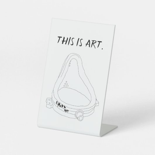 Signe De Table Fontaine de Marcel Duchamp R.Mutt 1917 (Recto)