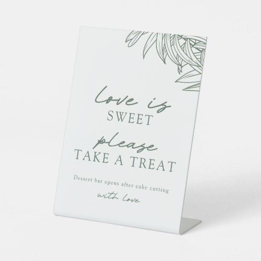 Signe De Table Forest Green Simple Amour Botanique Est Doux (Recto)