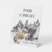 Signe De Table Forêt enchantée Bois rustique Bois 1er anniversair (Recto)