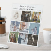 Signe De Table Forever In Our Hearts 9 Photo Collage Memorial (In SItu)