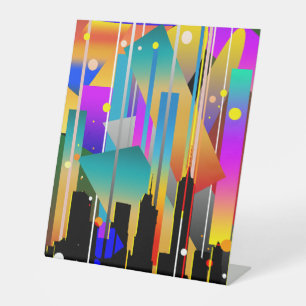 Signe De Table Formes géométriques modernes de New York Abstraite