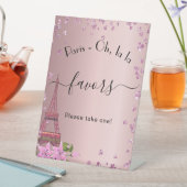 Signe De Table Fournitures de fête tour Eiffel rose blush Paris (In SItu)