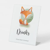 Signe De Table Fox Cub - Boissons vous aider (Recto)