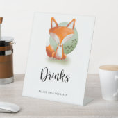 Signe De Table Fox Cub - Boissons vous aider (In SItu)