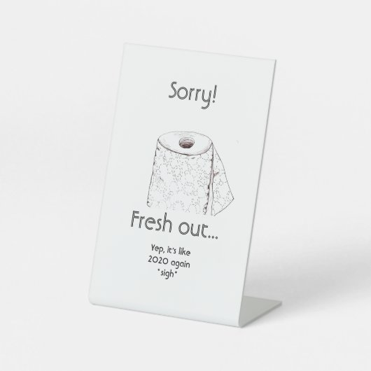 Signe De Table Fraîche à partir de papier toilette (Recto)