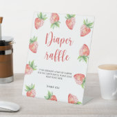 Signe De Table Fraise à l'aquarelle - tirage au sort de couche (In SItu)