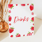 Signe De Table Fraise Berry Soirée Boissons Sucrées