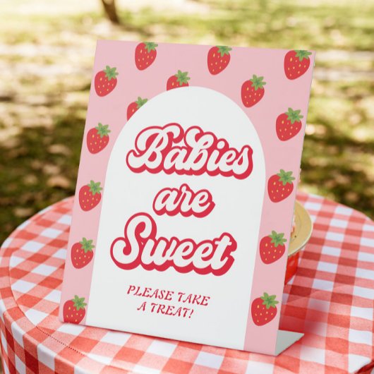 Signe De Table Fraise Berry Sweet Baby shower Favoriser