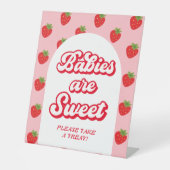 Signe De Table Fraise Berry Sweet Baby shower Favoriser (Recto)