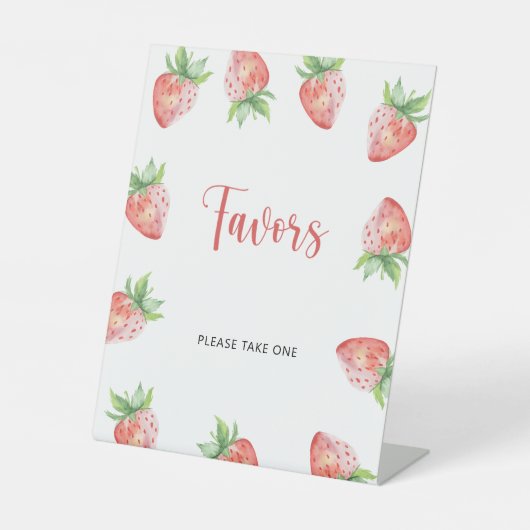 Signe De Table Fraise \ Faveurs (Recto)