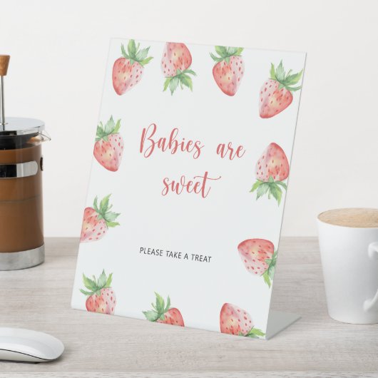 Signe De Table Fraise - les bébés sont doux (In SItu)