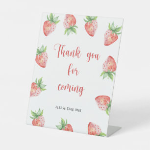Signe De Table Fraise \ Merci pour venir