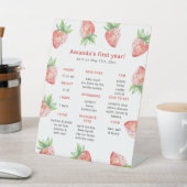 Signe De Table Fraise Premier anniversaire Jalon Anniversaire (In SItu)