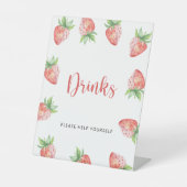 Signe De Table Fraises - Boissons vous aider (Recto)