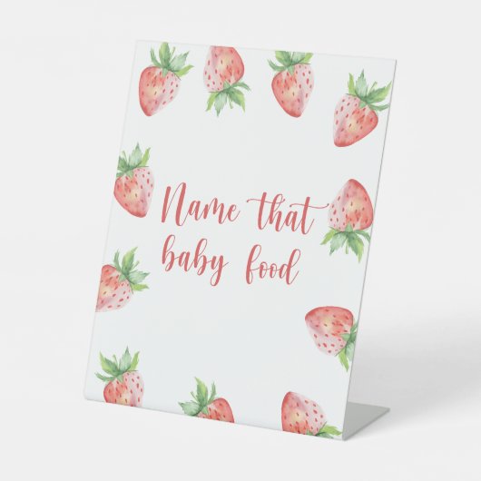 Signe De Table Fraises - donnez un nom à ce bébé (Recto)