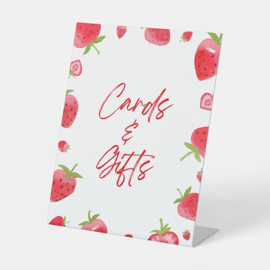 Signe De Table Framboise Cartes et cadeaux sucrés (Recto)