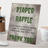 Signe De Table Frankenstein Diaper Raffle (In SItu)
